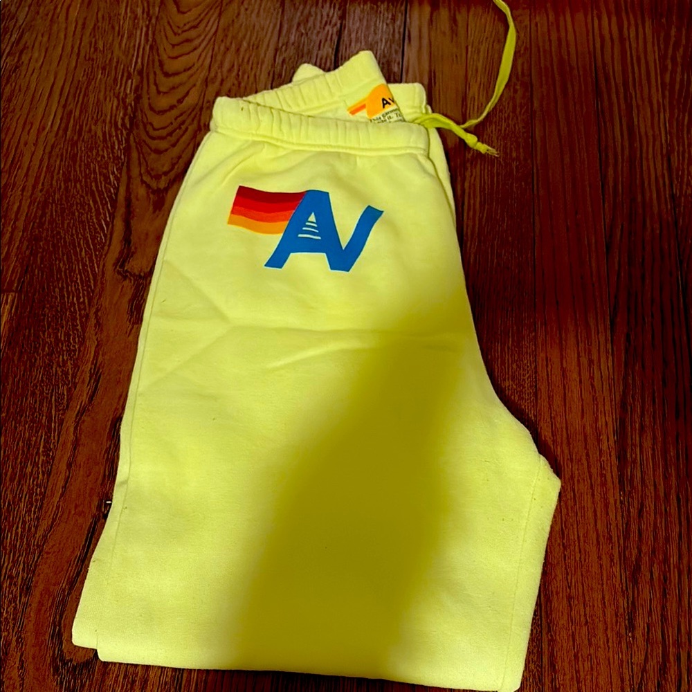 Aviator Nation  Yellow Sweatpants little stain!! Besides that perfect!
